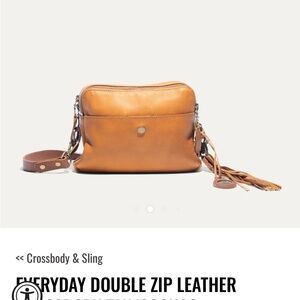 Will leather goods EVERYDAY DOUBLE ZIP LEATHER ASSBODY TAN/COGNAC